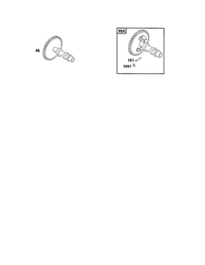 Camshaft Diagram and Parts List for 185400-185499 0412-0599 Briggs and Stratton Engine